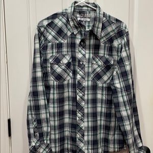 Men’s Reclaim Blue plaid button up